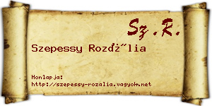 Szepessy Rozália névjegykártya