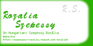 rozalia szepessy business card